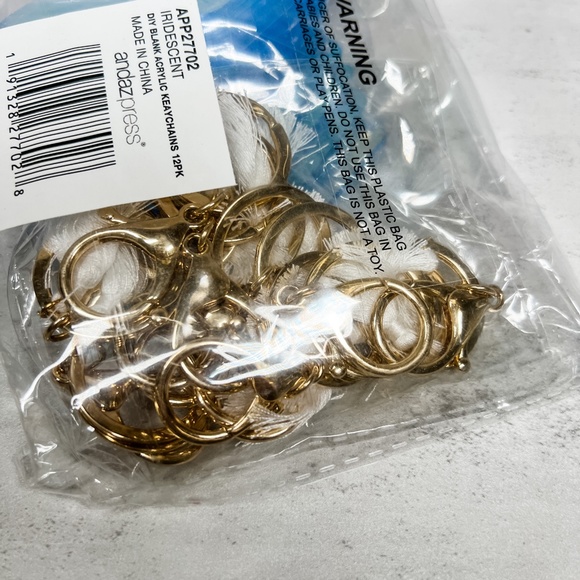 FREE SHIP - Blank Iridescent Acrylic Retro Motel Keychains - Set of 36 - Picture 5 of 9